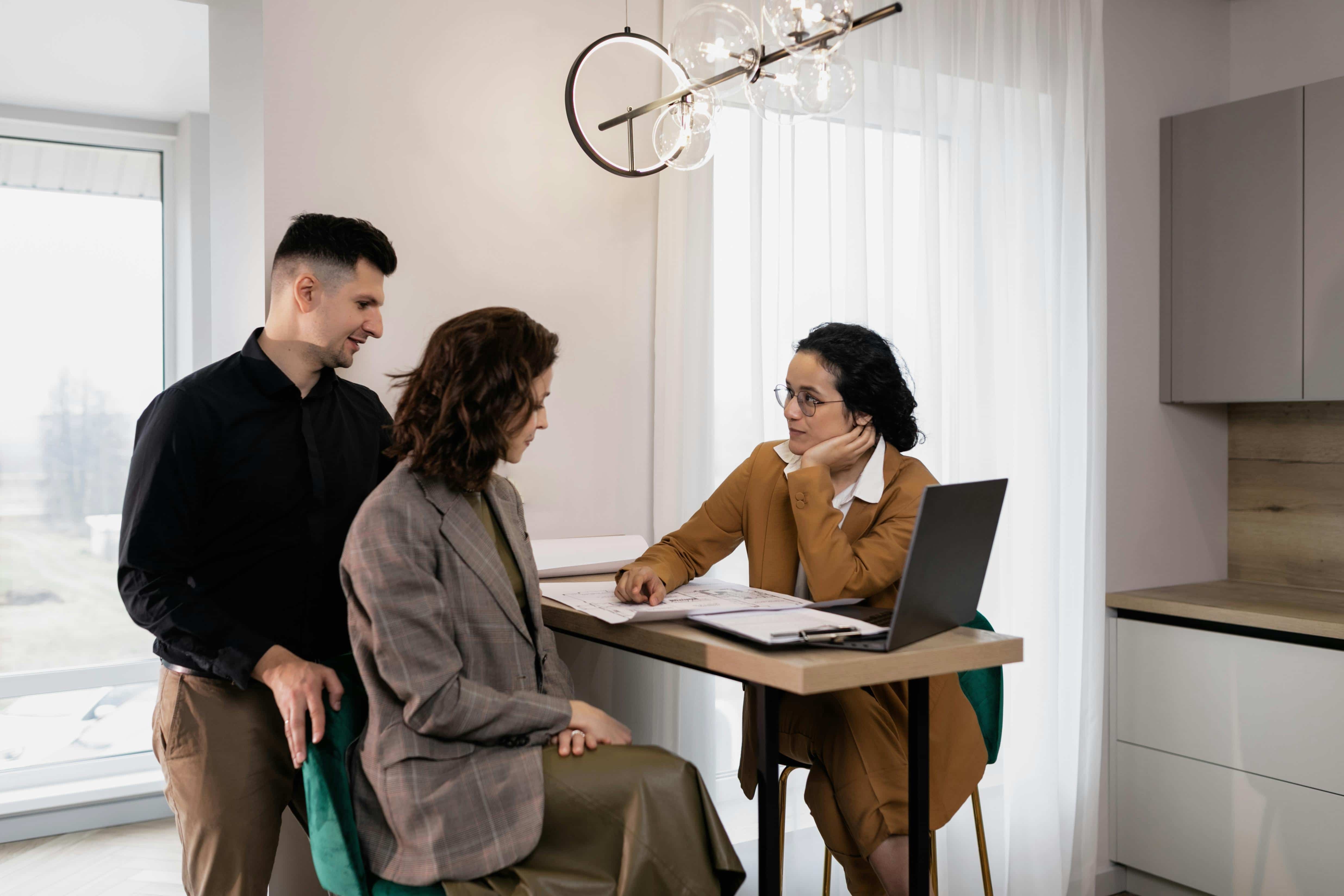 Couple working with estate planning accountant